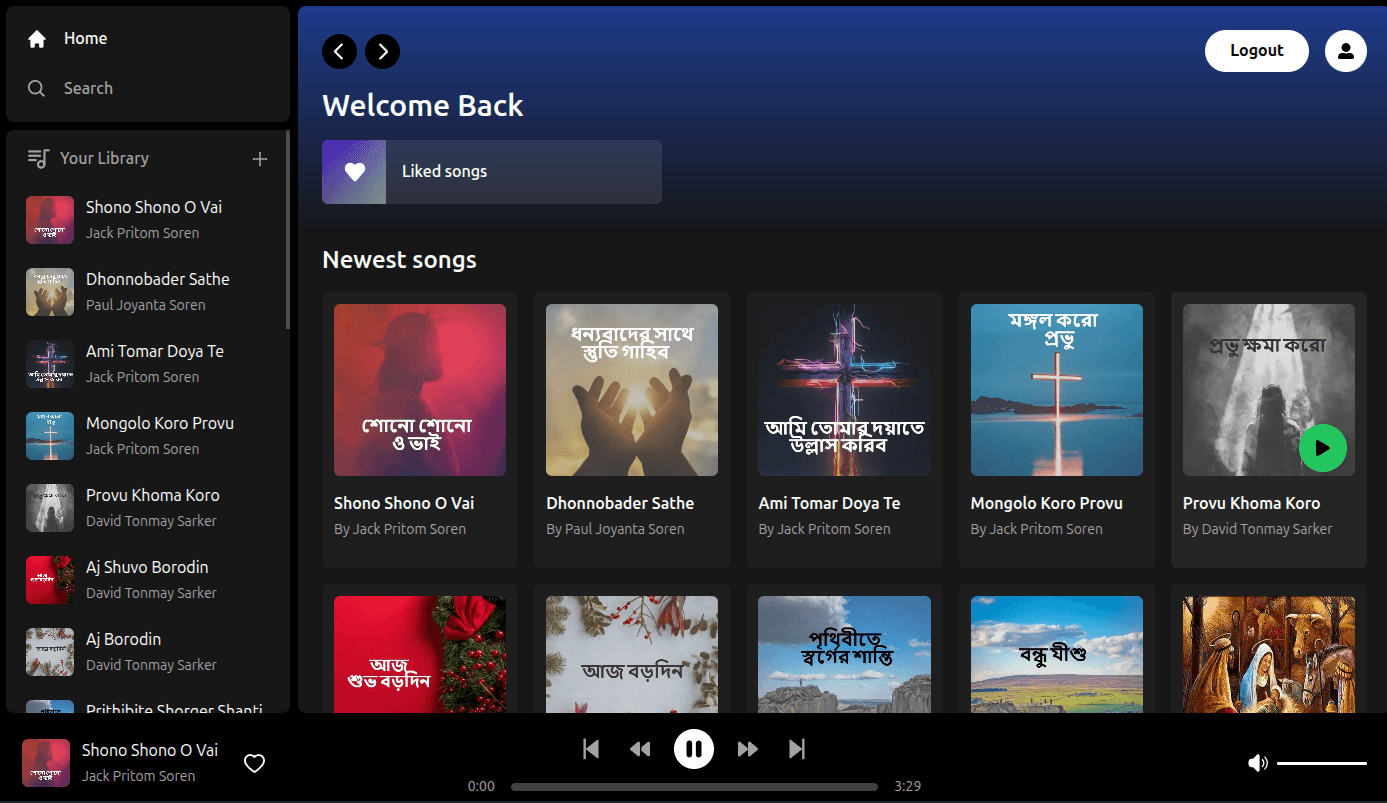 Glorify Worship Platform - Project showcase by Jack Pritom Soren, Full Stack Software Engineer